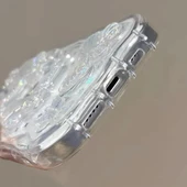 iPhone 15 Pro Max Kılıf 3D Kelebek Desen Kamera Korumalı Şeffaf Silikon Kapak - 3