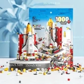UZAY MEKİĞİ BULDING BLOCKS 1000 Parça 6+ YAŞ Puzzle Uzay Yolculuğu Eğitici Bloklar Hediye - 1
