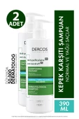 Vichy Dercos Anti-Pelliculaire Anti-Dandruff Kepek Karşıtı Şampuan 390 ml - Normal ve Yağlı Saçlar 2 Adet - 1