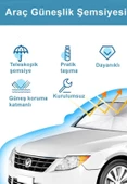 Oto Araç İçi Ön Cam Şemsiyesi  Güneşlik Gölgelik Tüm Binek Araçlar İçin GüneşlİK - 4