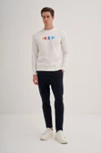 Cazador 3 İplik Şardonlu Sweatshirt 5161 Beyaz - 3