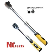 NT Tools 1/2" Uzatmalı Cırcır Kolu 290-420 mm. 72 Diş NC12C12 - 1