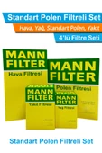 BMW 3 Serisi E46 3.30d 204Hp MANN Filtre Bakım Seti 2003-2005 Hava+Yağ+Yakıt+Standart Polen - 1