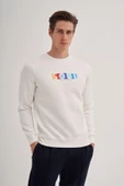 Cazador 3 İplik Şardonlu Sweatshirt 5161 Beyaz - 2
