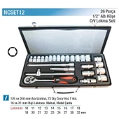 Nt Tools 26 Parça 1/2" Altıköşe Lokma Seti NCSET12 - 2