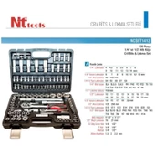 Nt Tools 108 Parça 1/2" - 1/4"  Bits ve Altıköşe Lokma Seti NCSET1412 - 2