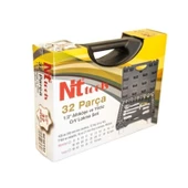 Nt Tools 32 Parça 1/2" Altıköşe ve Yıldız Lokma Seti NCSET32 thumbnail 3