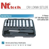 Nt Tools 11 Parça 1/4" Uzun Altıköşe Lokma Seti NCSETU14 thumbnail 2