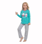 Donex Kız Çocuk Baskılı Uzun Kollu Pijama Takımı 526 - 1