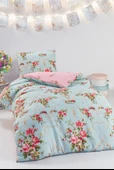 Upstyle Çocuklar İçin Tek Kişilik Nevresim Seti  Canlı Mint Rengi - 1