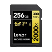 Lexar Professional 256GB 2000X 300MB/s 8K V90 SD Hafıza Kartı thumbnail 1