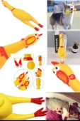 Büyük Boy Sesli Horoz Eğlenceli Köpek ve Kediler İçin Sesli Öten Horoz Oyuncak 38 Cm - 4