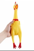 Büyük Boy Sesli Horoz Eğlenceli Köpek ve Kediler İçin Sesli Öten Horoz Oyuncak 38 Cm - 2