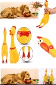 Büyük Boy Sesli Horoz Eğlenceli Köpek ve Kediler İçin Sesli Öten Horoz Oyuncak 38 Cm - 5