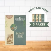 Biorootzo Artizan Bronz Kalıp  Glütensiz Vegan Basmati Pirinç Casarecce 3 Paket x 200 g Avantajlı Paket - 1