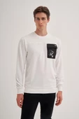 Cazador Erkek 3 İplik Sweatshirt 5016 Ekru - 2