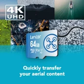 Lexar Fly 64GB Micro SD 160MB/60Mbs 4K V30 Hafıza Kartı - 5