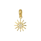 14 Ayar Altın Taşlı Güneş Kolye Ucu 0,52 gr thumbnail 1