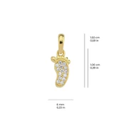 14 Ayar Altın Bebek Ayak İzi Kolye Ucu 0,58 gr thumbnail 2