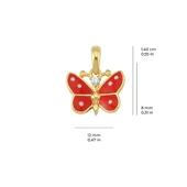 14 Ayar Altın Renkli Kelebek Kolye Ucu 0,85 gr thumbnail 2