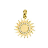 14 Ayar Altın Taşlı Güneş Kolye Ucu 1,22 gr thumbnail 1