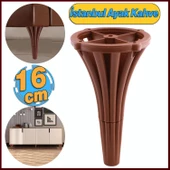İstanbul 16 cm Kahverengi Mobilya Konsol Kanepe Koltuk Tv Ünitesi Baza Ayağı Orta Sehpası Ayakları thumbnail 1