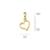 14 Ayar Altın Kalp Kolye Ucu 0,45 gr thumbnail 2