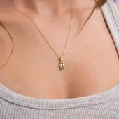 14 Ayar Altın İkizler Burç Kolye Ucu 0,67 gr thumbnail 5