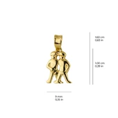 14 Ayar Altın İkizler Burç Kolye Ucu 0,67 gr thumbnail 2