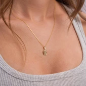 14 Ayar Altın Kova Burç Kolye Ucu 0,64 gr thumbnail 5