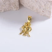 14 Ayar Altın İkizler Burç Kolye Ucu 0,67 gr thumbnail 3