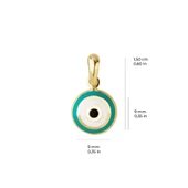 14 Ayar Altın Nazar Kolye Ucu 0,72 gr thumbnail 2