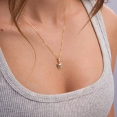 14 Ayar Altın Boğa Burç Kolye Ucu 0,84 gr thumbnail 5