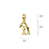 14 Ayar Altın Oğlak Burç Kolye Ucu 0,65 gr thumbnail 2