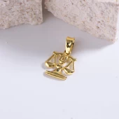 14 Ayar Altın Terazi Burç Kolye Ucu 0,58 gr thumbnail 3