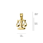 14 Ayar Altın Terazi Burç Kolye Ucu 0,58 gr thumbnail 2