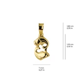 14 Ayar Altın Balık Burç Kolye Ucu 0,67 gr thumbnail 2