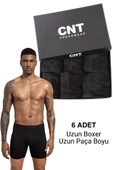 Erkek Uzun Paça Likralı 6'lı Boxer Premium Paket - 1