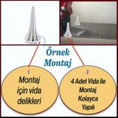 İstanbul 19 cm Beyaz Mobilya Konsol Orta Sehpası Kanepe Koltuk Tv Ünitesi Baza Ayağı Ayak Ayakları - 4