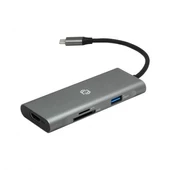 FRISBY FA-7712TC TYPE-C 7-IN-1 MULTI PORT HUB - 1