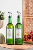 Amber | Ahşap Standlı 2'li 350 ml Zeytinyağı Sıvıyağ Şişesi Yağlık Yağdanlık - 3