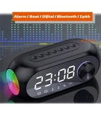 Alfalink BG-S8 Bluetooth Speaker HD Led Alarm Clock TF Card FM RadioTaşınabilir Speaker - 3