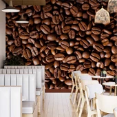 Kahve Çekirdeği Cafe Duvar Kağıdı Baskı - 2