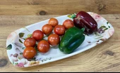 Seramik Çiçekli Kayık Tabak Dekoratif Sunum Tabağı 36 CM - 2