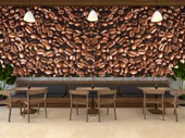 Kahve Çekirdeği Cafe Duvar Kağıdı Baskı - 3