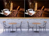 Kahve Öğütme Makinalı Cafe Duvar Kağıdı Baskı thumbnail 4