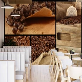 Kahve Çekirdekli Cafe Duvar Kağıdı Baskı - 2