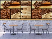 Kahve Çekirdekli Cafe Duvar Kağıdı Baskı - 4