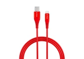 Syrox C89 2.0A 1mt Metal Başlıklı Micro USB Şarj & Data Kablosu - Kırmızı - 1