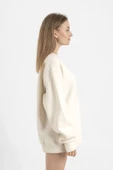 Bordo Mavi Dna Ekru Kadın 2ip Sweatshirt - 4